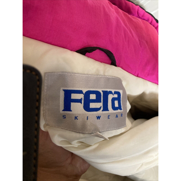 Vintage Women’s Fera Skiwear Snow Jacket Size 16 Neon Pink Blue Green Winter - Picture 14 of 16